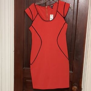 Express Red and Black Mini Dress